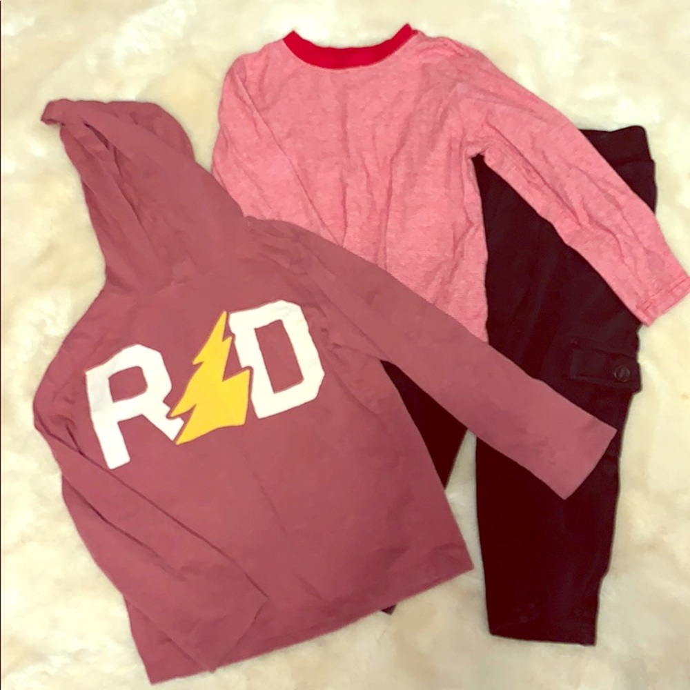 Cargo comfort pants w 2 tops